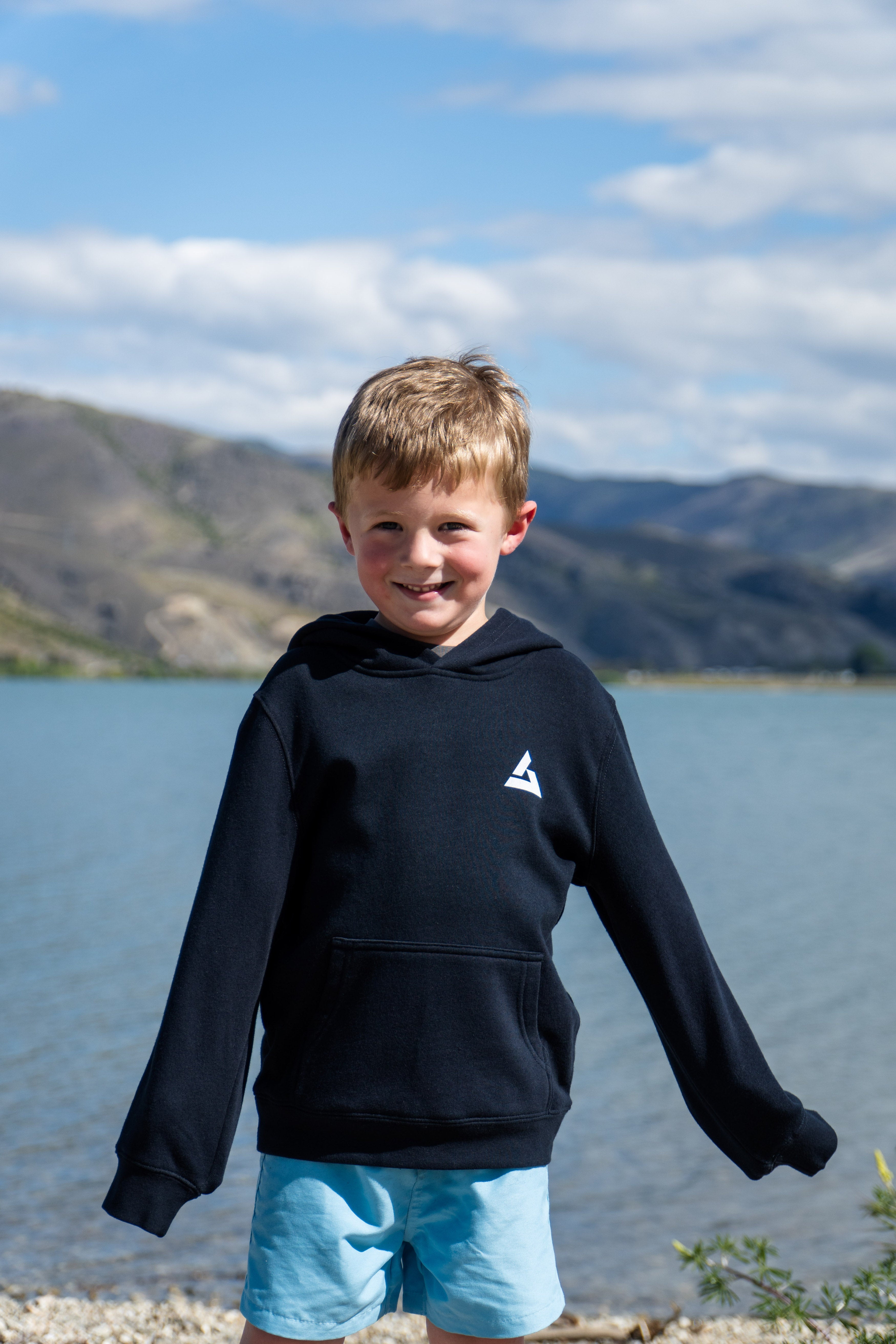 Kid s Wave 2 Navy Hoodie The Angler s Logbook